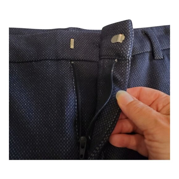 LIVERPOOL SZ 14/32 Navy Blue Comfort Stretch Woven Knit Trouser Pant - Picture 3 of 13
